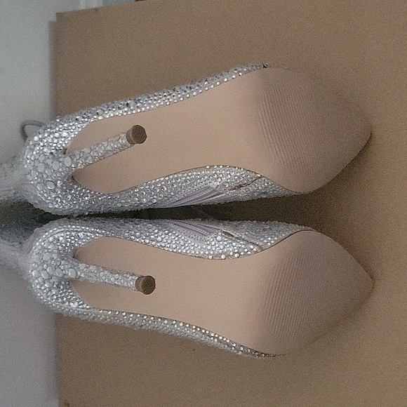 Steve Madden Blingy Valency Rhinestone Stilletto Heel Zip and Lace-Up Booties - Picture 10 of 16